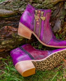 Leather Boots Eva Purple