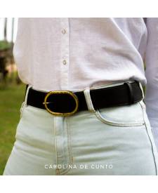 Black Leather Belt 