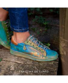 Sneakers De Cuero Dasha Blue