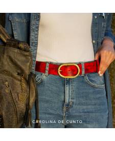 Red Leather Belt