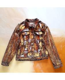 Jeans jacket Roma with art 