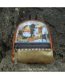 Mochila  De Cuero Triana Arte