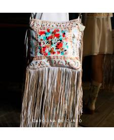 Cassia Handbag With Art and Fringes