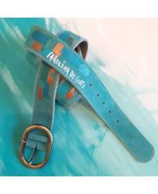 Turquoise Leather Belt