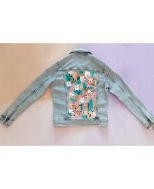 Jeans jacket with art