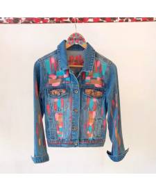 Campera de jean  con arte 