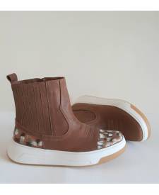 Leather boots Eva white