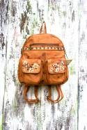 Backpack Jimena Caramel Flowers