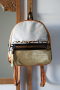 Triana Leather Backpack Gold