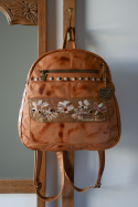 Lyris Leather Backpack Gold