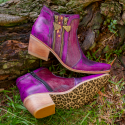 Leather Boots Eva Purple