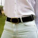 Black Leather Belt 