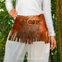 Wide leather belt TIWA