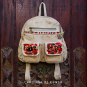 Backpack Jimena Caramel Flowers