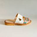 Leather sandal Anika with art 