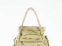 soft leather handbag in ivory color